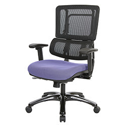 Vertical Black Mesh Back Chair with Shiny Black Base 1